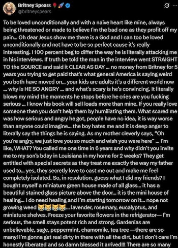 Britney Spears respondió en redes