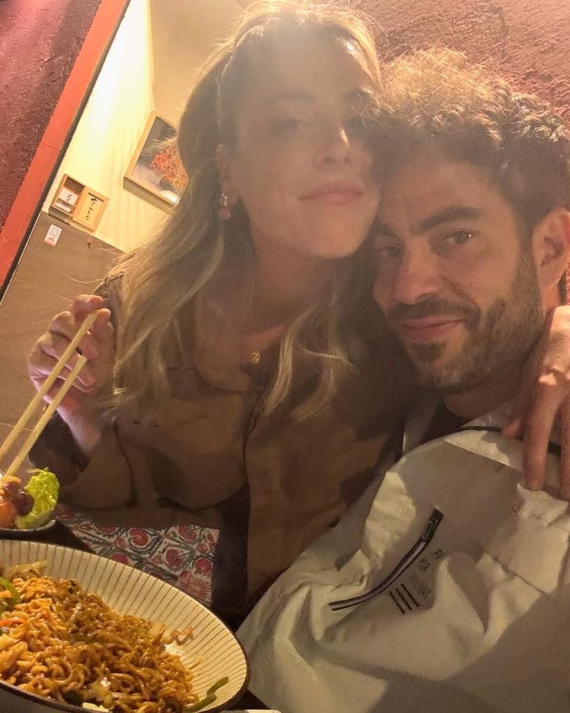 Valeria Ros con su novio, el trompetista Marcos Ortega