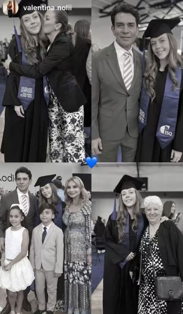 Esta fue la primera foto que publicó Valentina Noli con su papá en redes sociales.