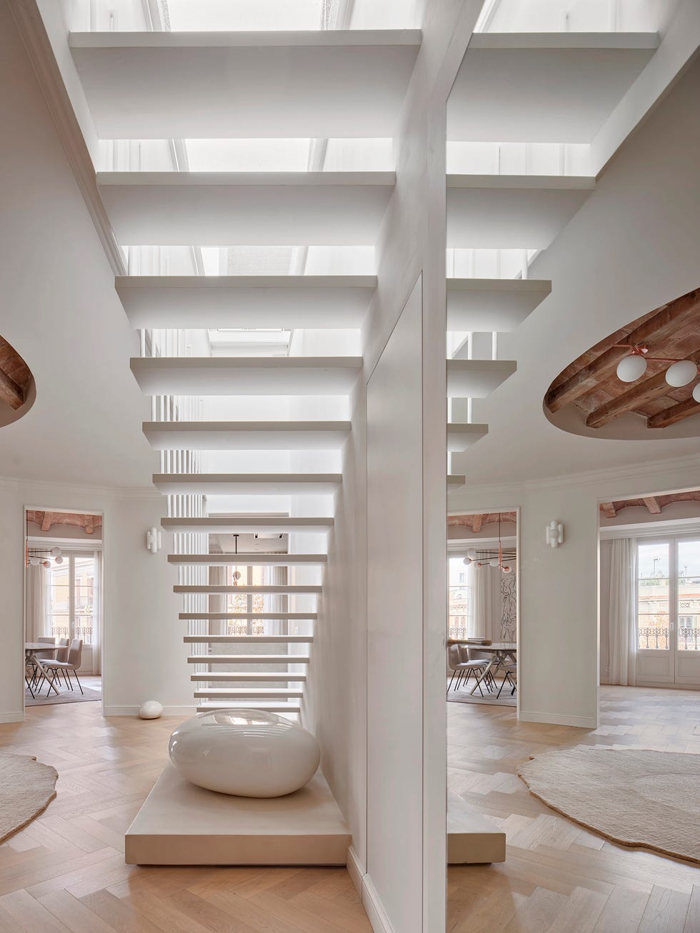 escalera en blanco eventail proyecto estudio cometa escalera en blanco eventail proyecto estudio cometa