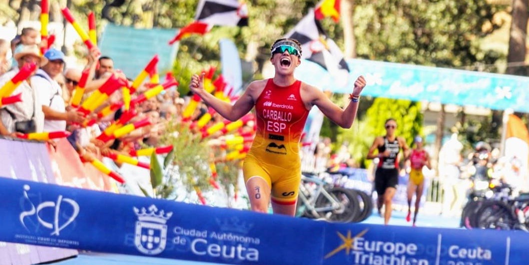 Ana Carballo gana la Copa de Europa de Triatlón 2025 de Ceuta con cuatro de seis medallas para españoles