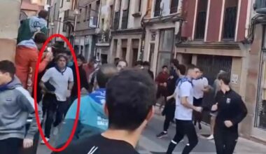 Eneko Andueza, un mozo más en los encierros de Durango