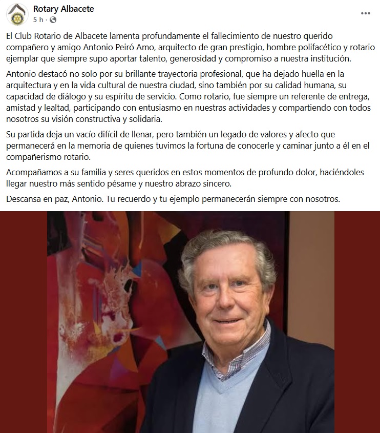 Fallece el reconocido arquitecto albaceteño Antonio Peiró