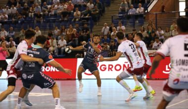 El Balonmano Eón en su partido de Logroño - Foto: ALBERTO SALAZAR