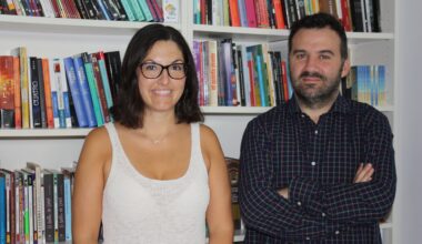  Paz Navarro y Quique Olmos, socios fundadores de la editorial valenciana Sargantana.  -