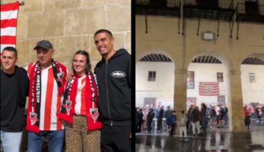 Dos futbolistas guipuzcoanos inauguran la peña del Athletic en Oiartzun: «Estando en Gipuzkoa es un gran placer»
