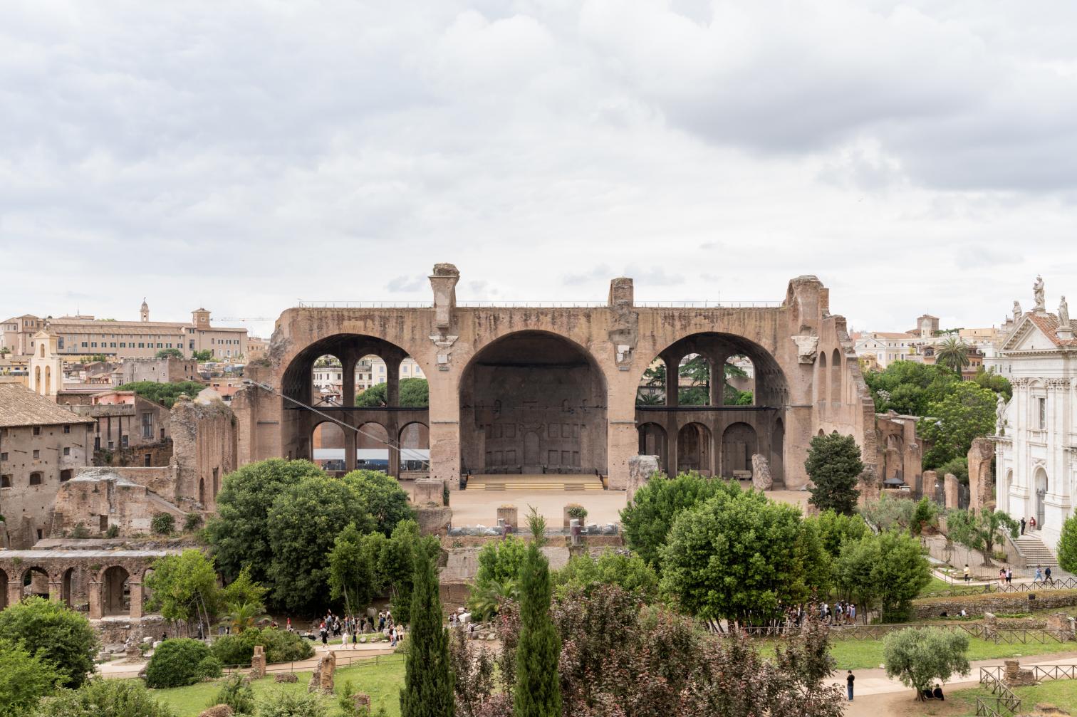 Intervención en la Basílica de Majencio en Roma