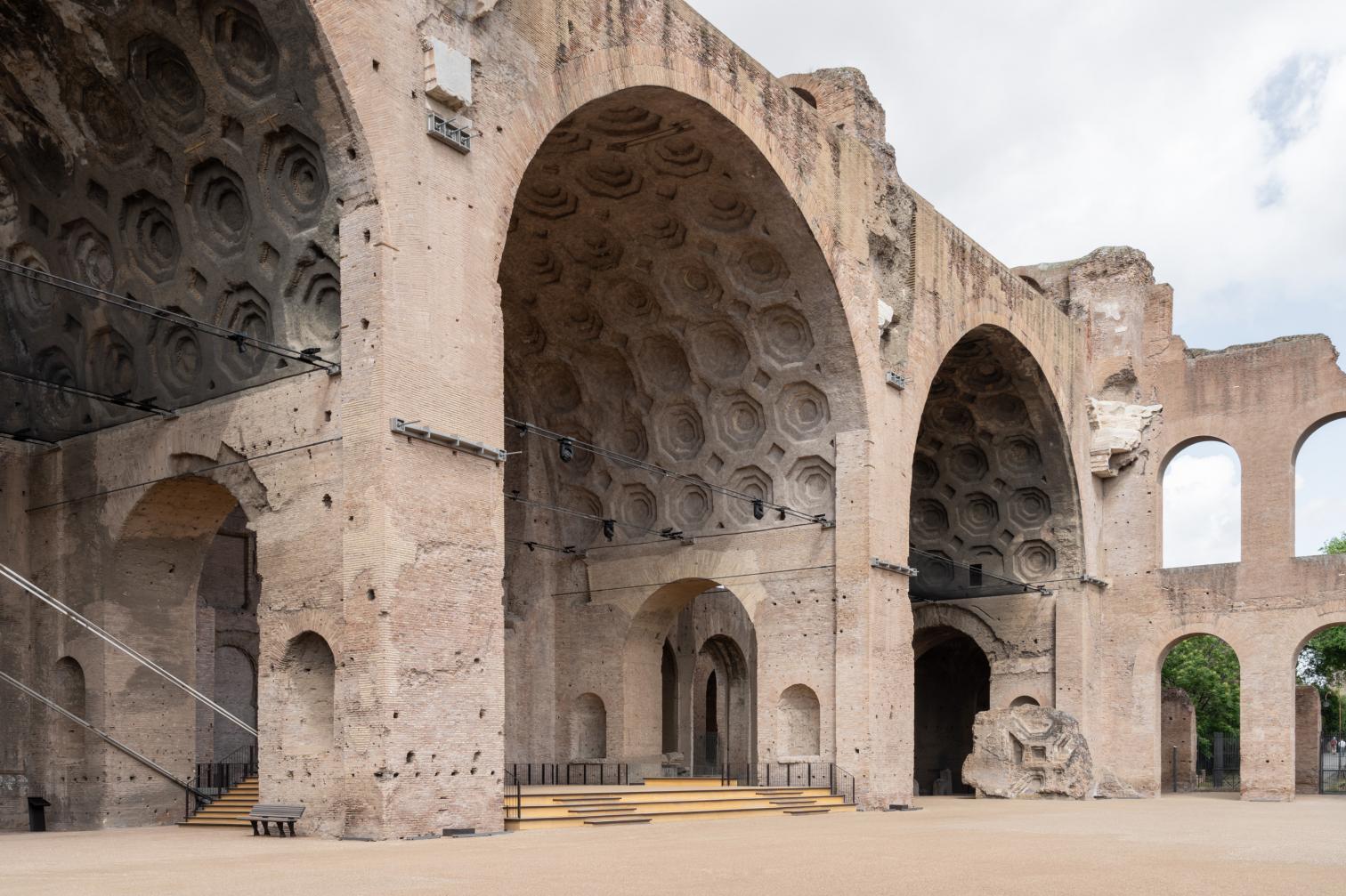 Intervención en la Basílica de Majencio en Roma