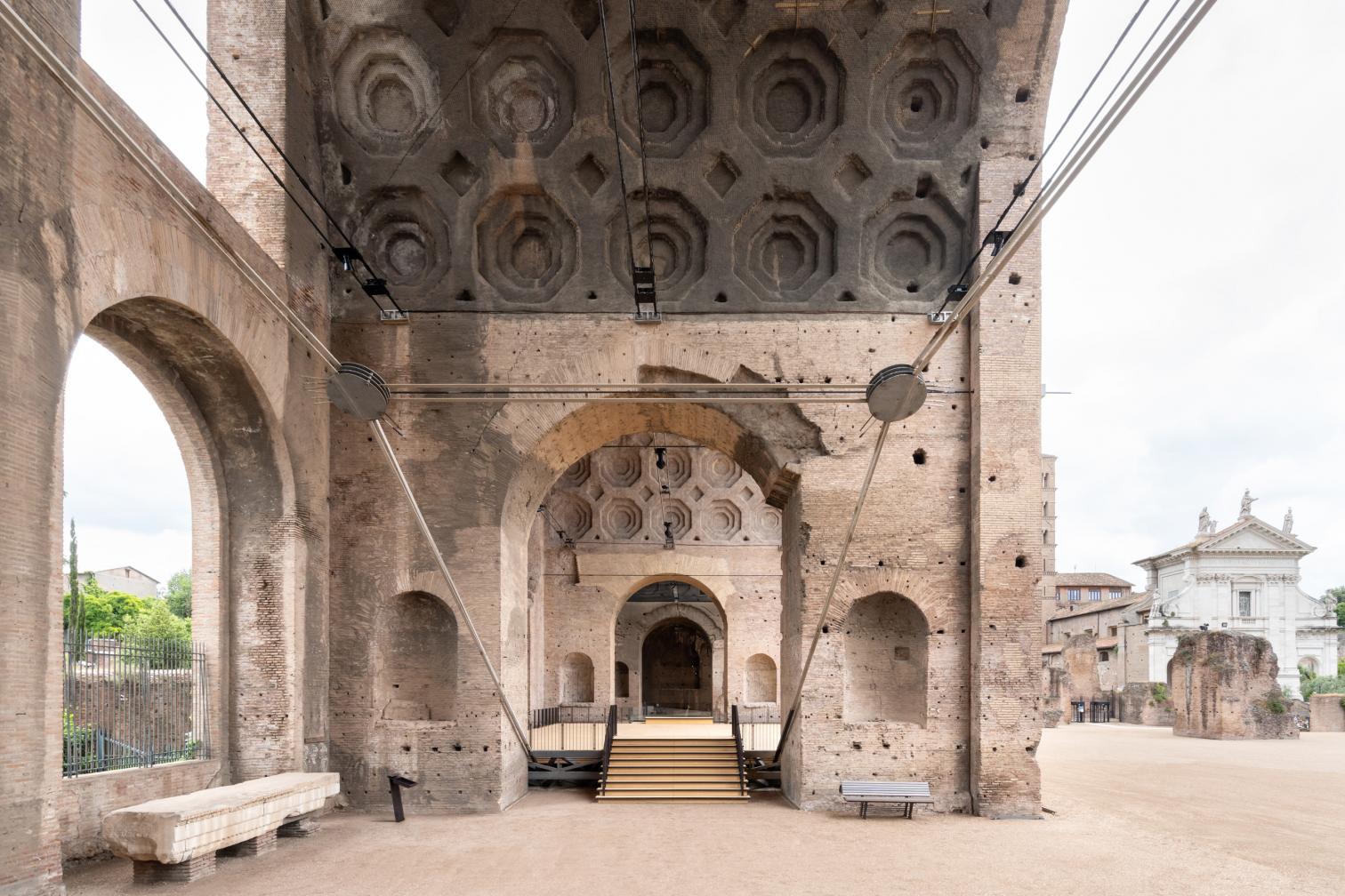 Intervención en la Basílica de Majencio en Roma