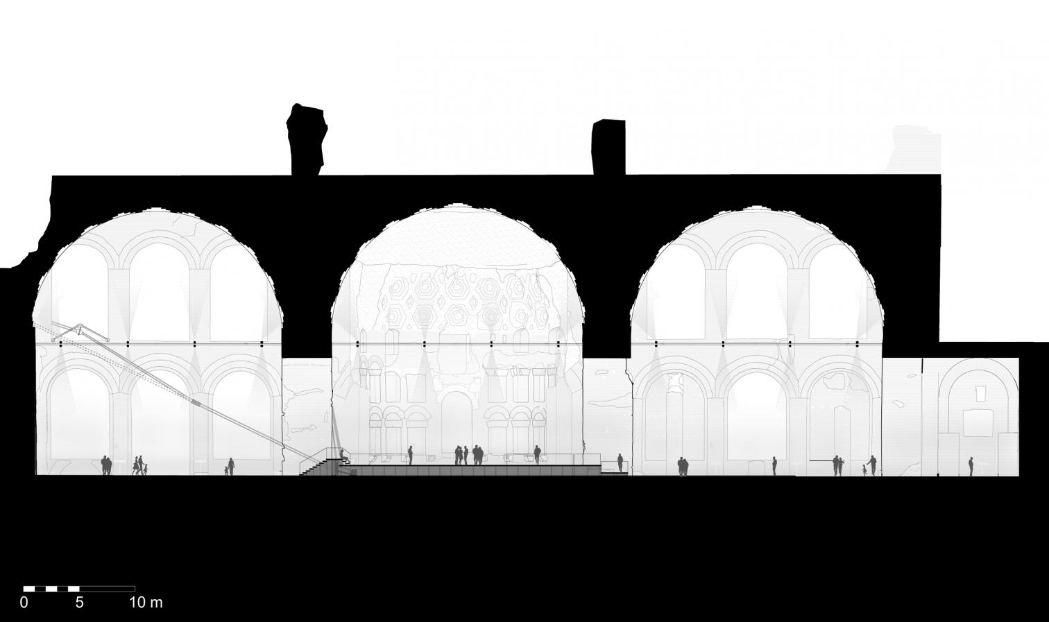 Intervención en la Basílica de Majencio en Roma