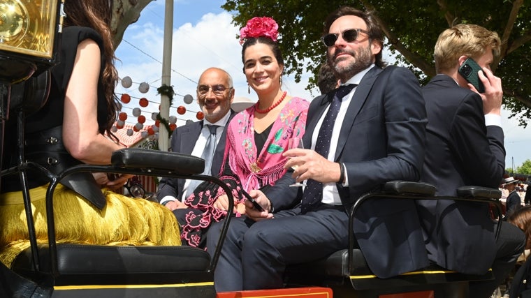 Bárbara Mirjan, vestida de flamenca en la Feria de Sevilla