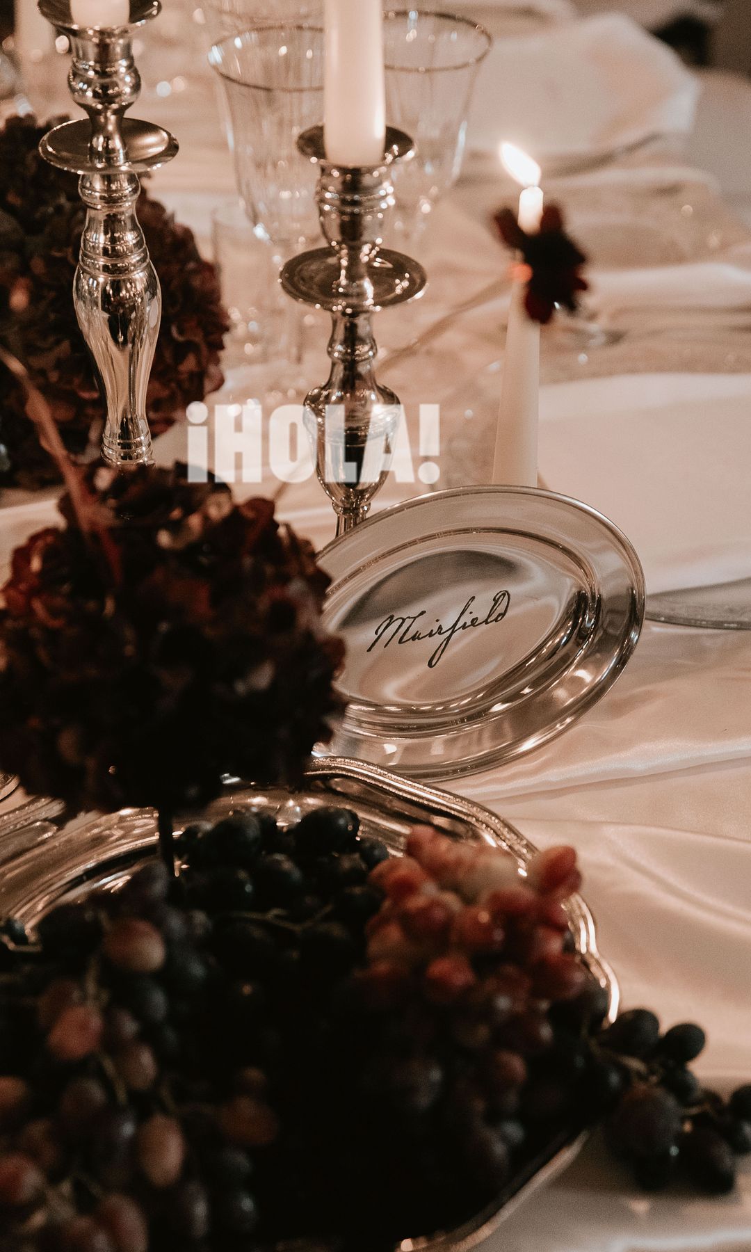 Detalles de la decoración de las mesas