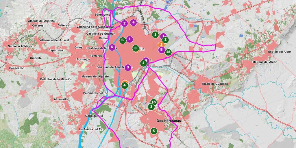 del Centro de la capital a Entrenúcleos