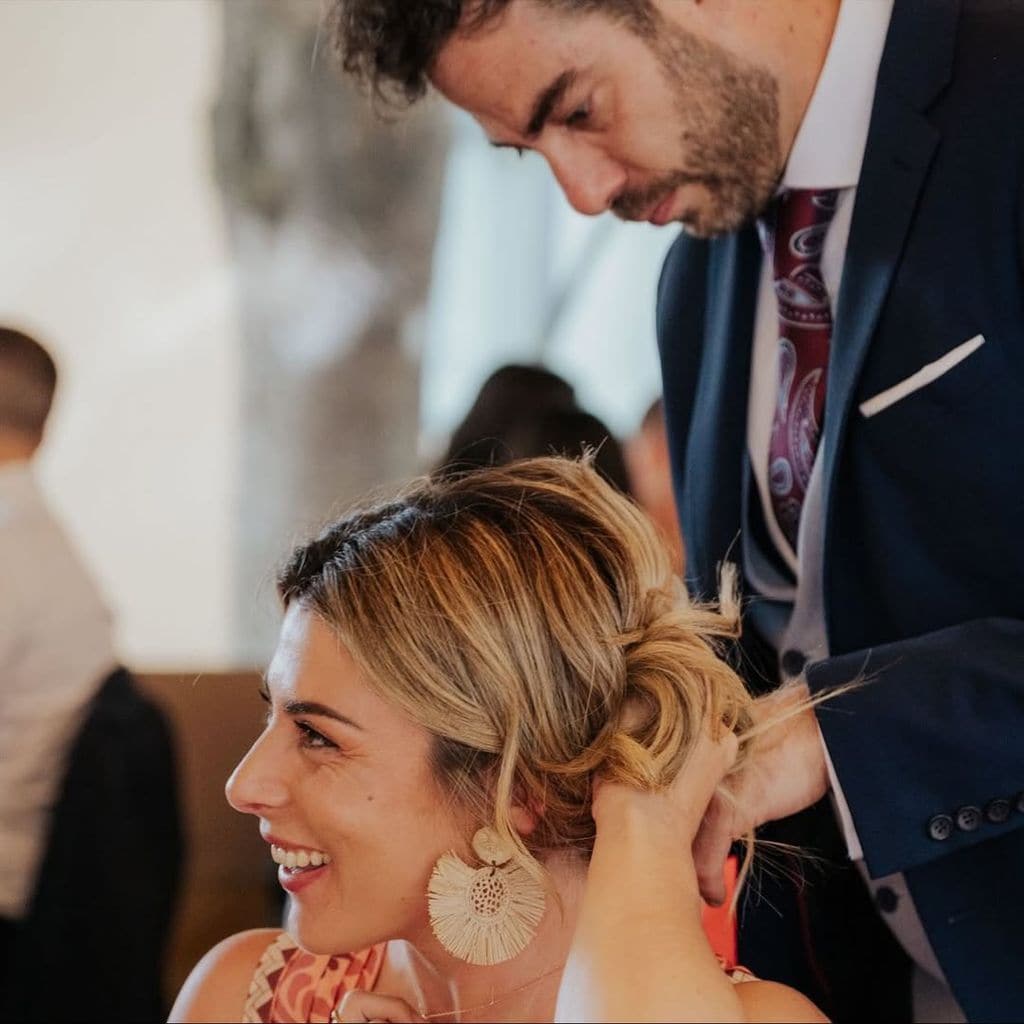 Valeria Ros con su novio, el trompetista Marcos Ortega