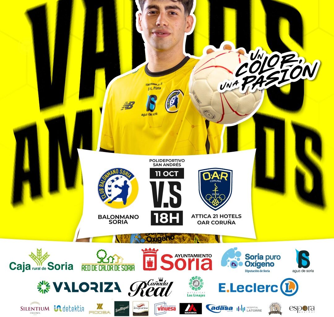 Balonmano Soria recibe al Attica21 OAR Coruña con la ambición de llenar el San Andrés y hacer sentir la presión soriana 