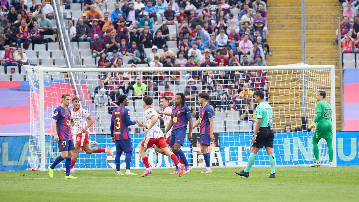 Barça y Girona jugaron en el Estadi Olímpic Lluís Companys