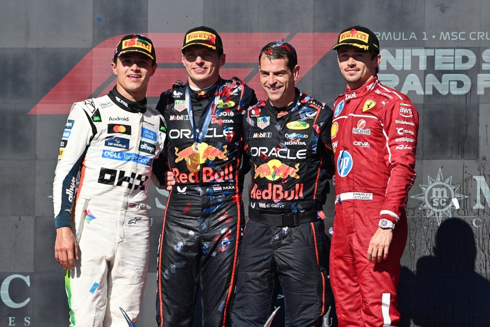 Charles Leclerc, Ferrari, Lando Norris, McLaren, Max Verstappen, Red Bull Racing