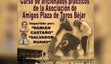 Curso de toreo para aficionados en La Ancianita de Béjar