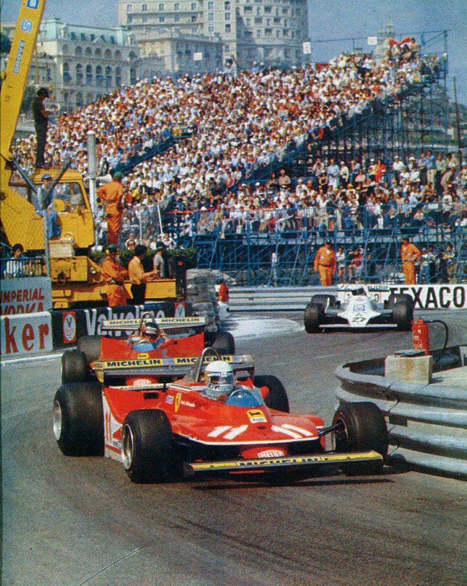 Jody Scheckter (🇿🇦), Gilles Villeneuve (🇨🇦) and Alan Jones (🇦🇺 ...