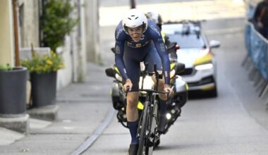 Notable Eñaut Urkaregi en la crono del Europeo júnior
