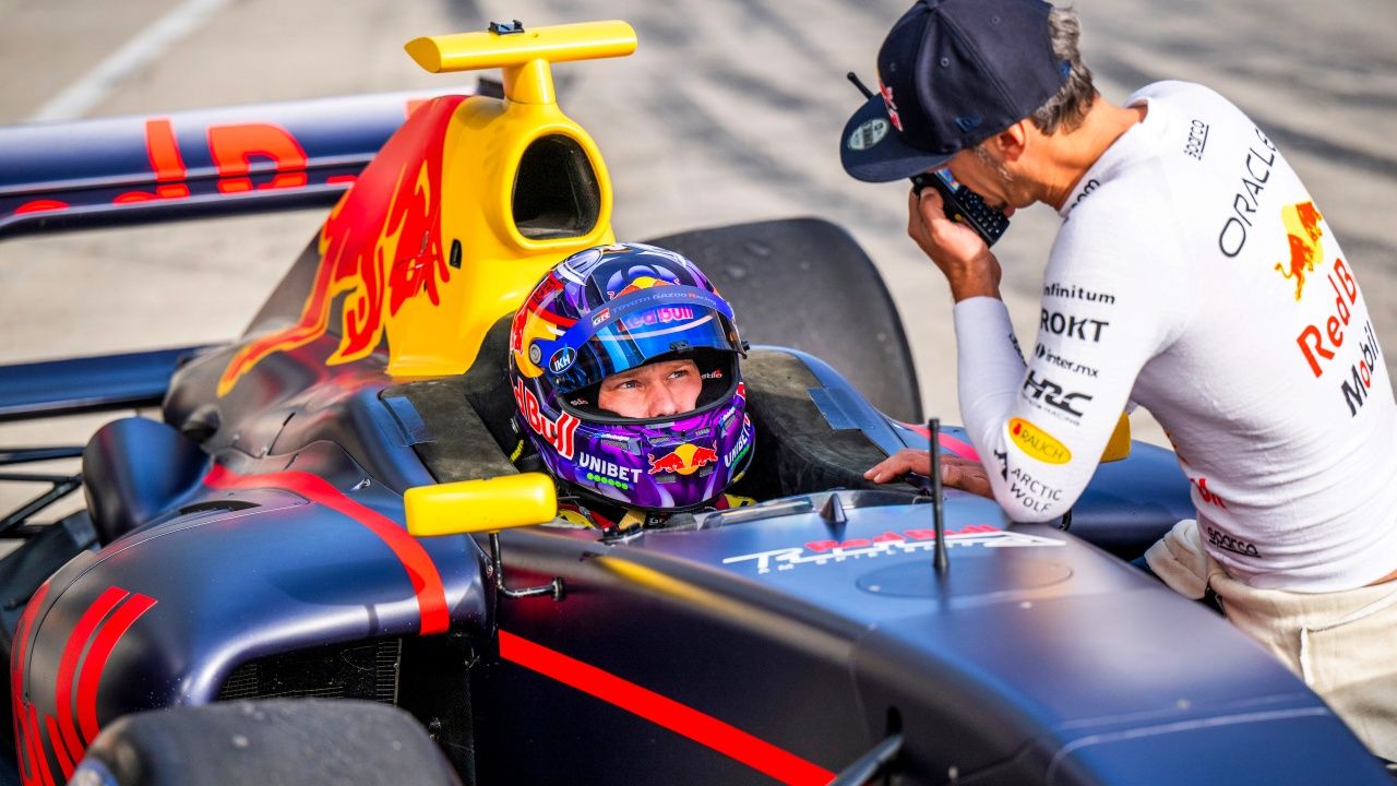 Rovanperä, durante el test con Red Bull en 2024.