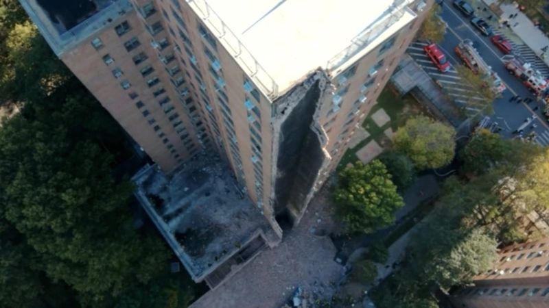 Un edificio de gran altura se derrumba parcialmente en el Bronx: hasta ahora no se reportan heridos