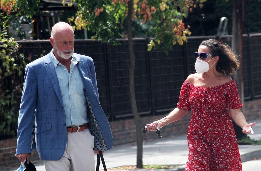 Paloma Rocasolano y su pareja en Madrid en agosto de 2021