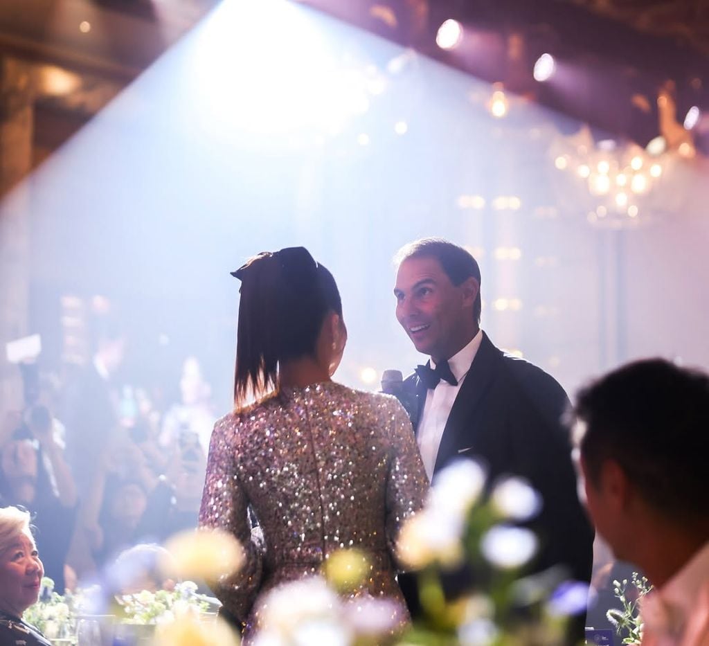 Rafa Nadal y Mery Perelló, en gala benéfica en Hong Kong