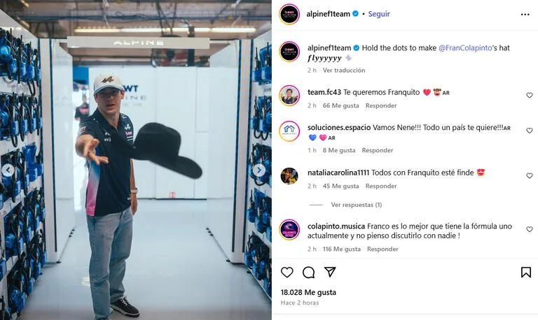 Alpine también se sumó a las publicaciones de cowboys