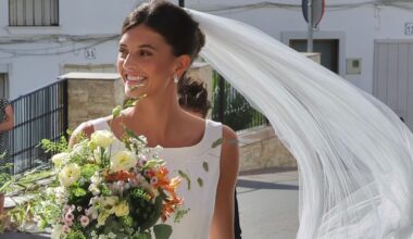 el vestido de novia de Victoria López de la Serna al detalle