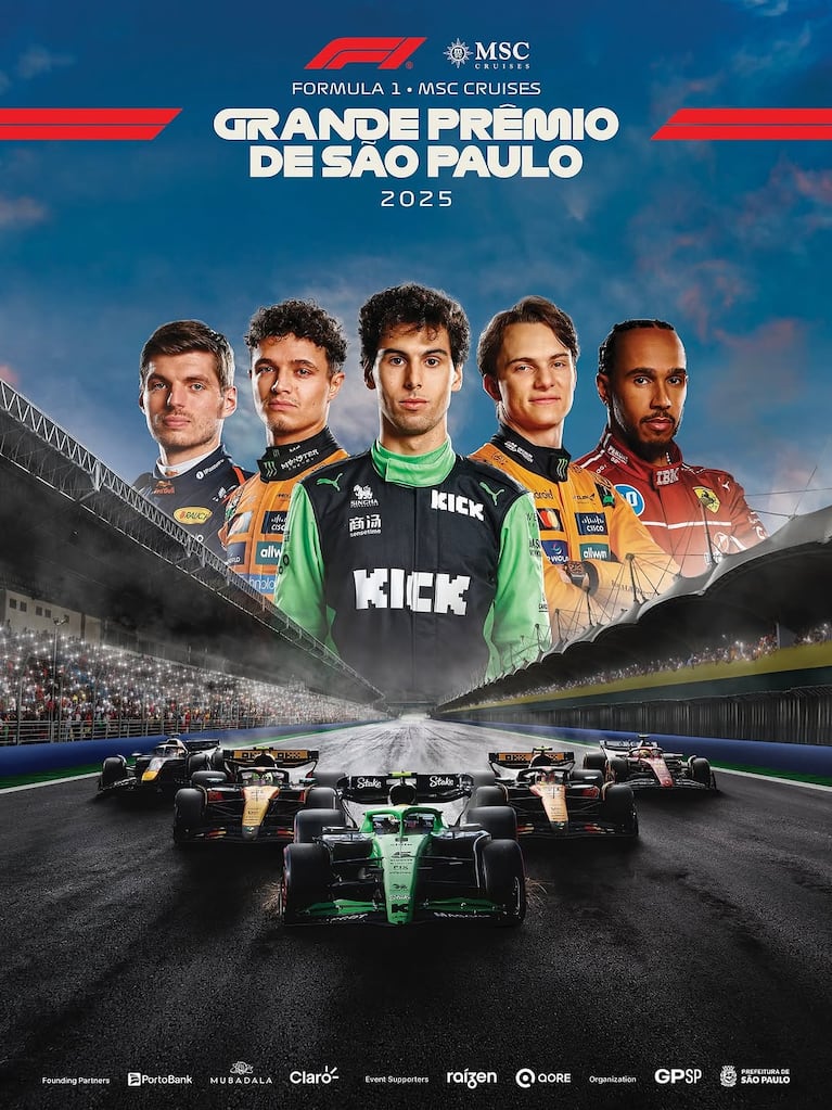 El póster oficial del GP de San Pablo. (Foto: @f1saopaulo vía Instagram)