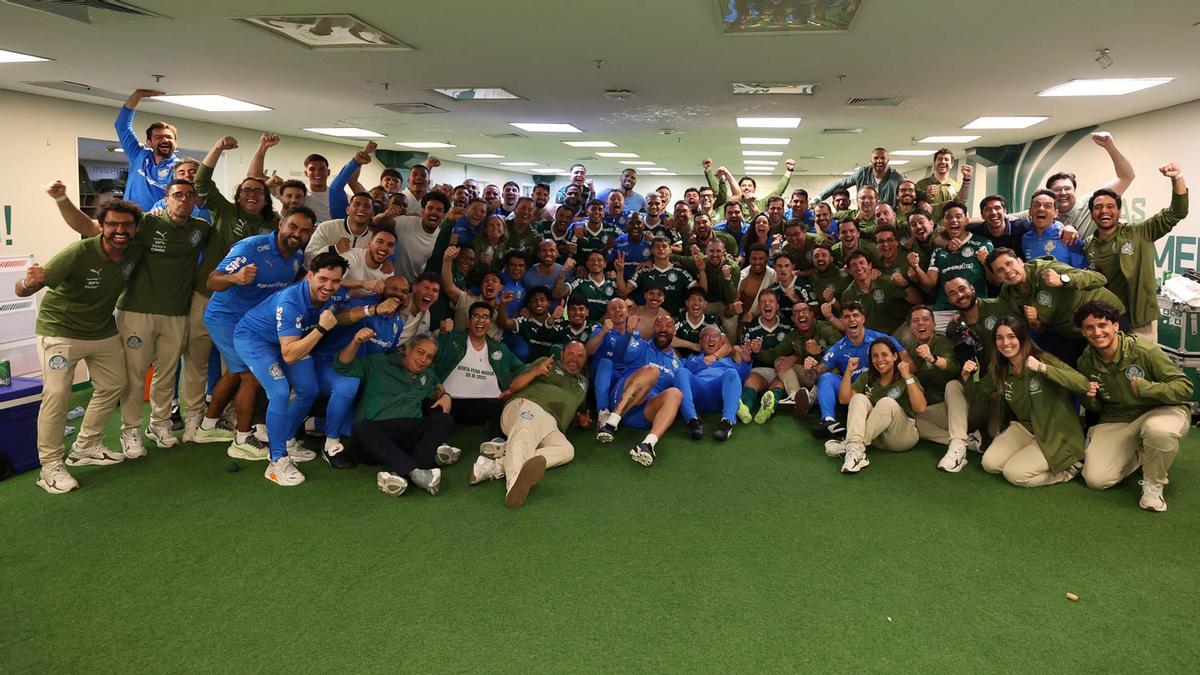 Los jugadores del Palmeiras celebran el pase a la final de la Copa Libertadores