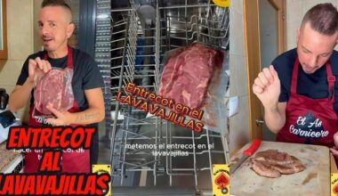 Un popular carnicero recomienda cocinar el entrecot en el lavavajillas