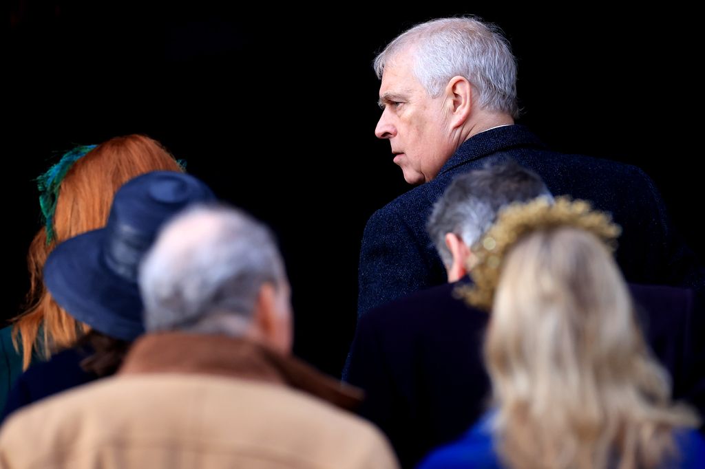 Andrés, en la misa navideña de los Windsor en Sandringham