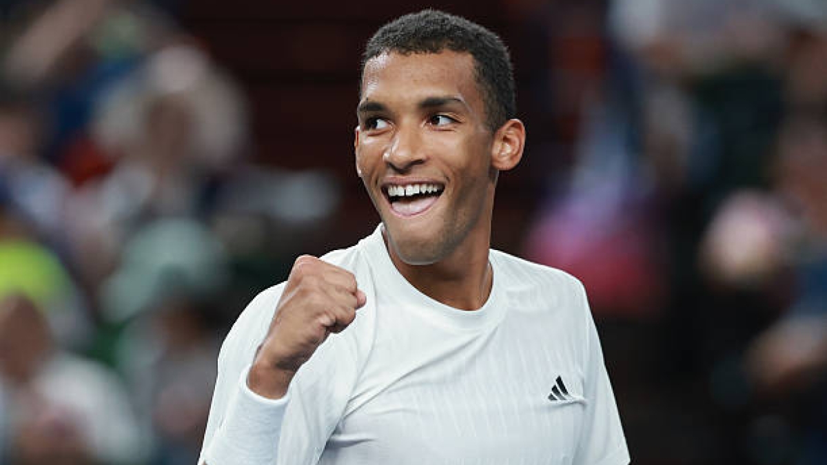 Felix Auger Aliassime en el ATP Shanghái 2025. Foto: Getty