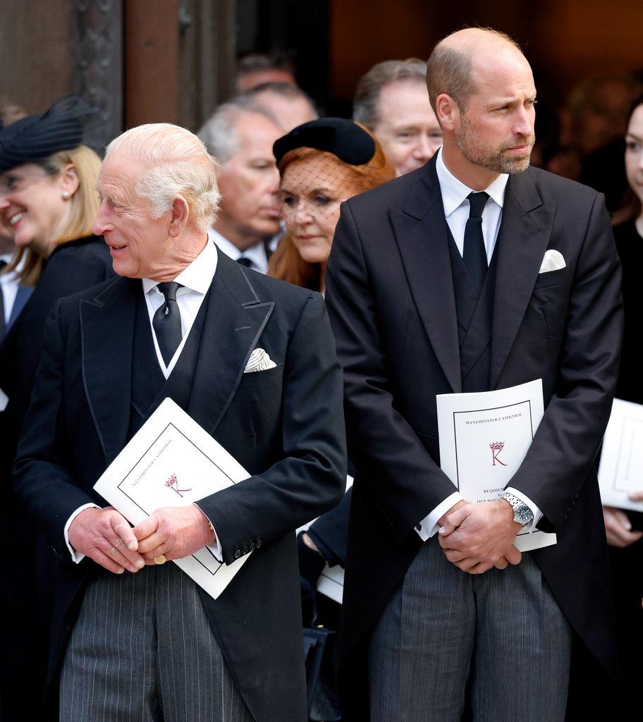 Imagen tomada durante el reciente funeral de la duquesa de Kent