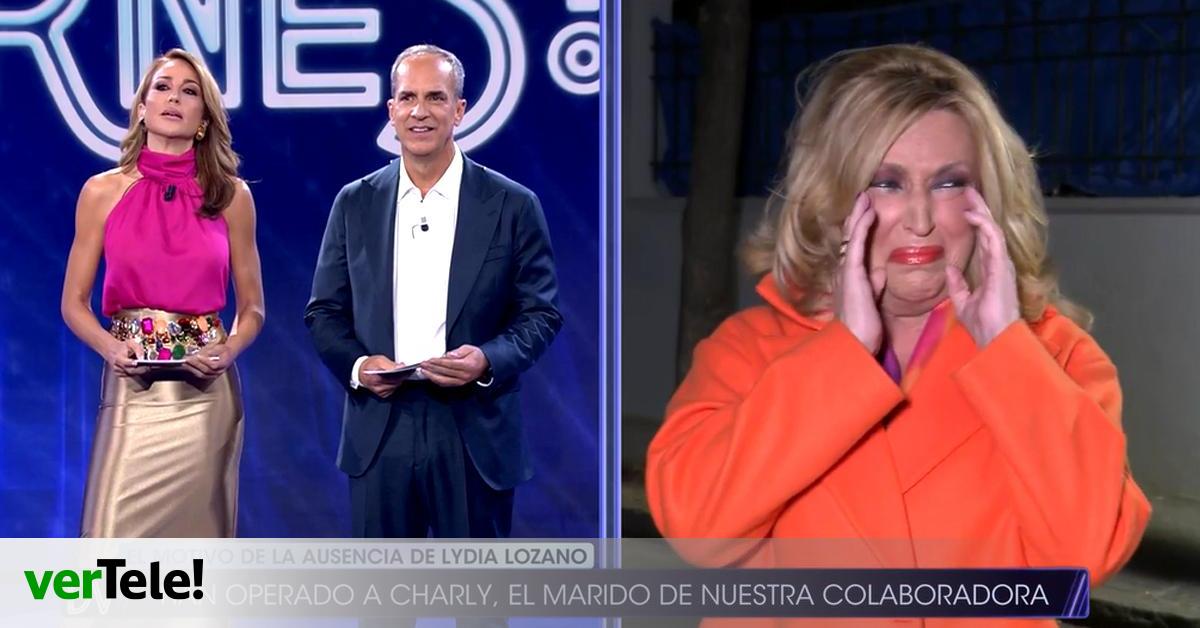 Lydia Lozano rompió a llorar en 'De Viernes' al explicar su ausencia en plató por la salud de su marido: "Ha sido duro"