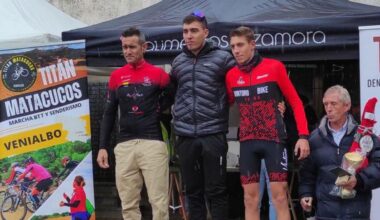 Imágenes de dos de los podios de la séptima edición de la prueba «Titán Matacucos»