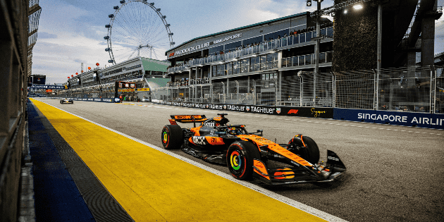 F1: Piastri domina en un caótico arranque del Gran Premio de Singapur