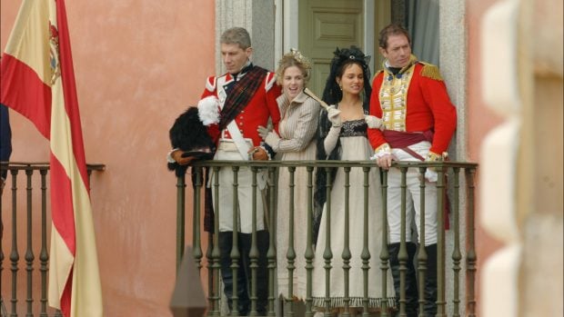 Genoveva Casanova y Cayetano Martínez de Irujo en la grabación de 'Los fantasmas de Goya'. (FOTO: GTRES)