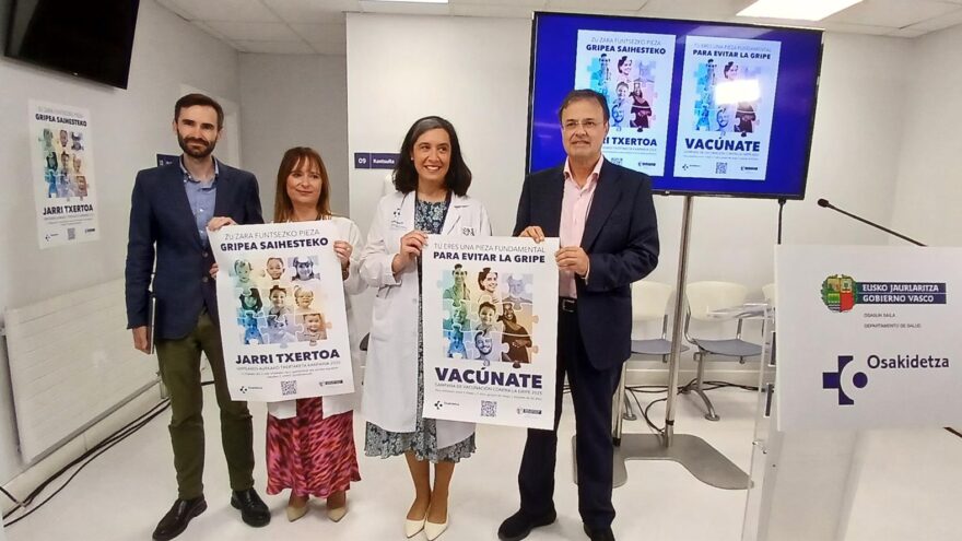 Osakidetza abre la vacunación de la gripe el lunes para mayores de 60 años y población de riesgo