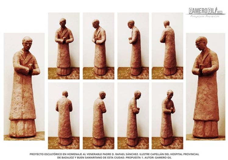 Proyecto de la escultura firmado por Gamero Gil.