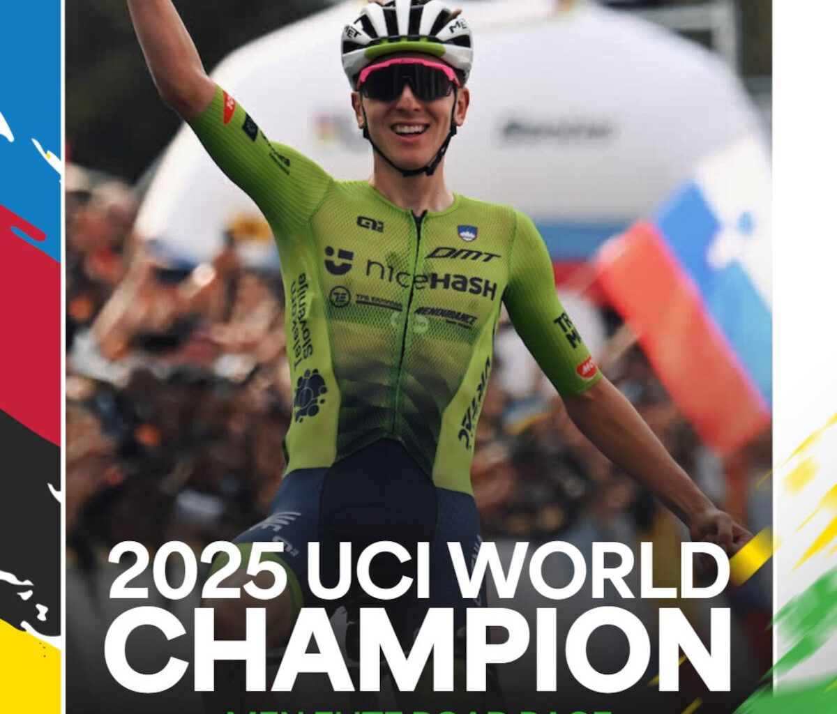 Tadej Pogacar. Imagen: UCI