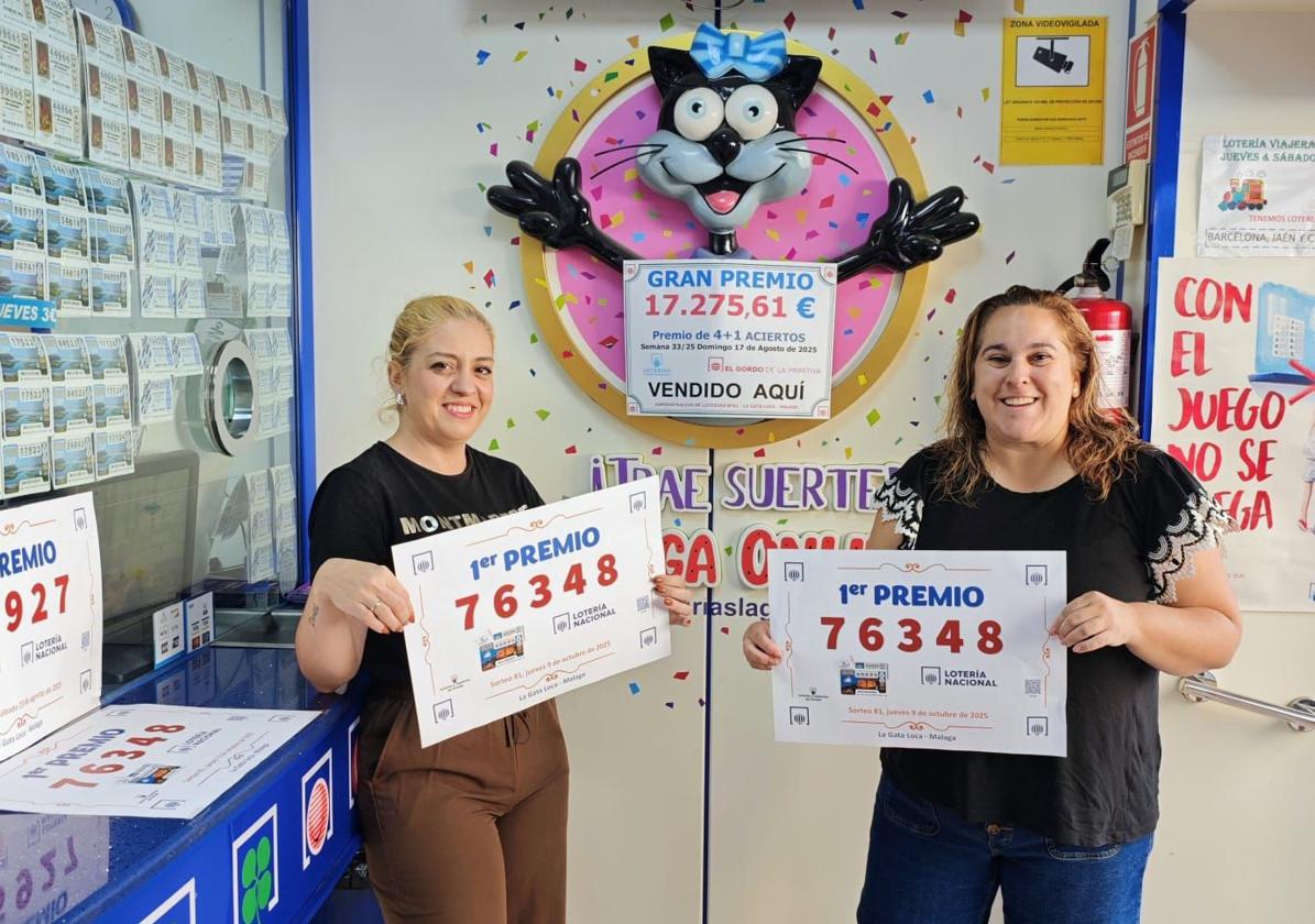 Cae en Málaga el primer y segundo premio de la Lotería Nacional del jueves 9 de octubre