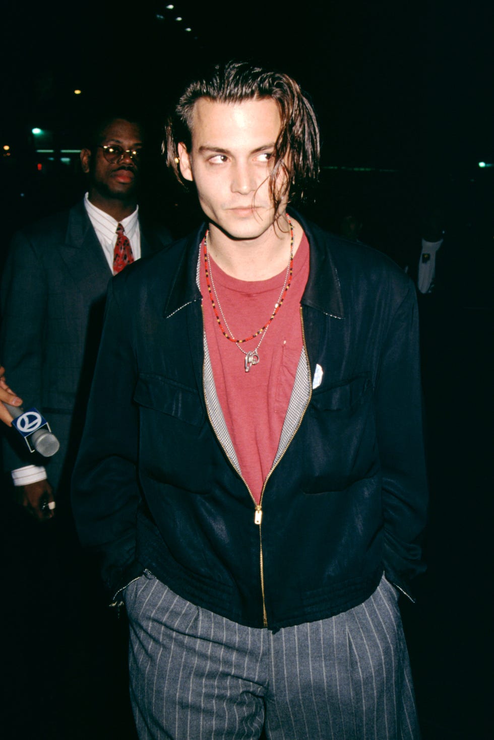 los angeles, ca october 14: actor johnny depp arrives at the h. selicks nightmare before christmas los angeles premiere on october 14, 1993 in los angeles, california. (photo by ron davis/getty images)