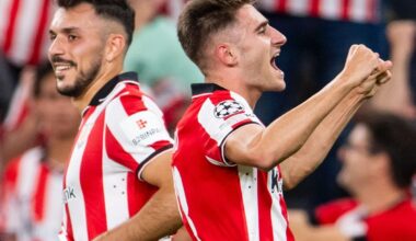 El golazo por la escuadra con el que Navarro se estrena en la Champions: «Llevaba dos semanas entrenándolo»