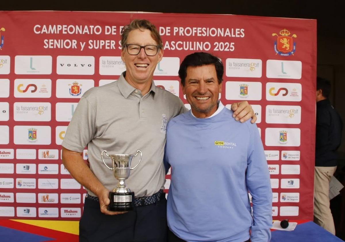 Imagen principal - El grancanario Carlos Suneson, brillante campeón de España Senior de golf