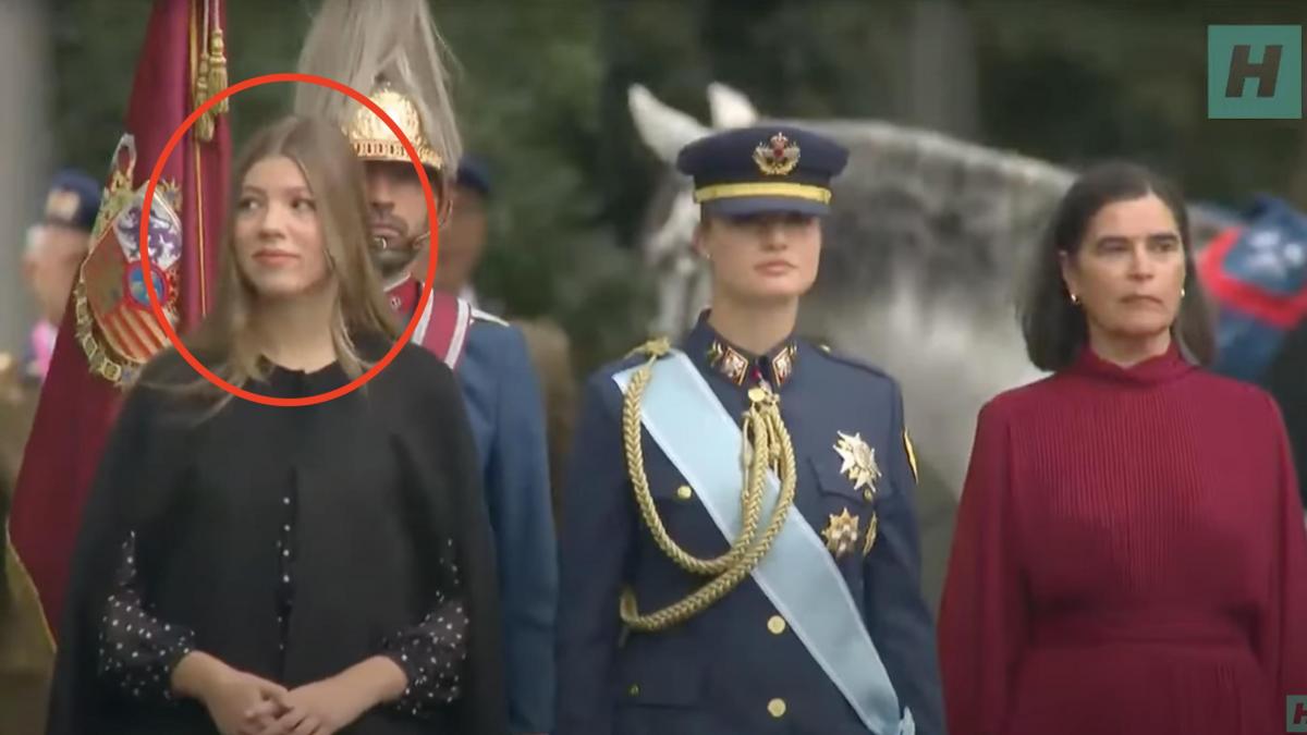 Las cámaras captan lo que ha hecho la infanta Sofía justo después de que sonase el himno de España