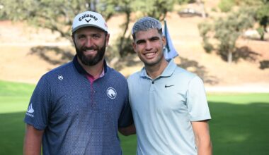 Carlos Alcaraz y Jon Rahm juegan juntos al golf en el Open de España
