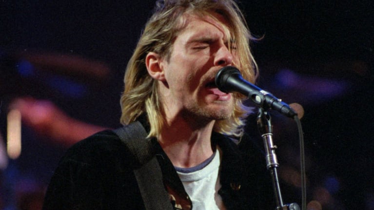 Kurt Cobain actuando con Nirvana, en diciembre de 1993 (Foto: AP).